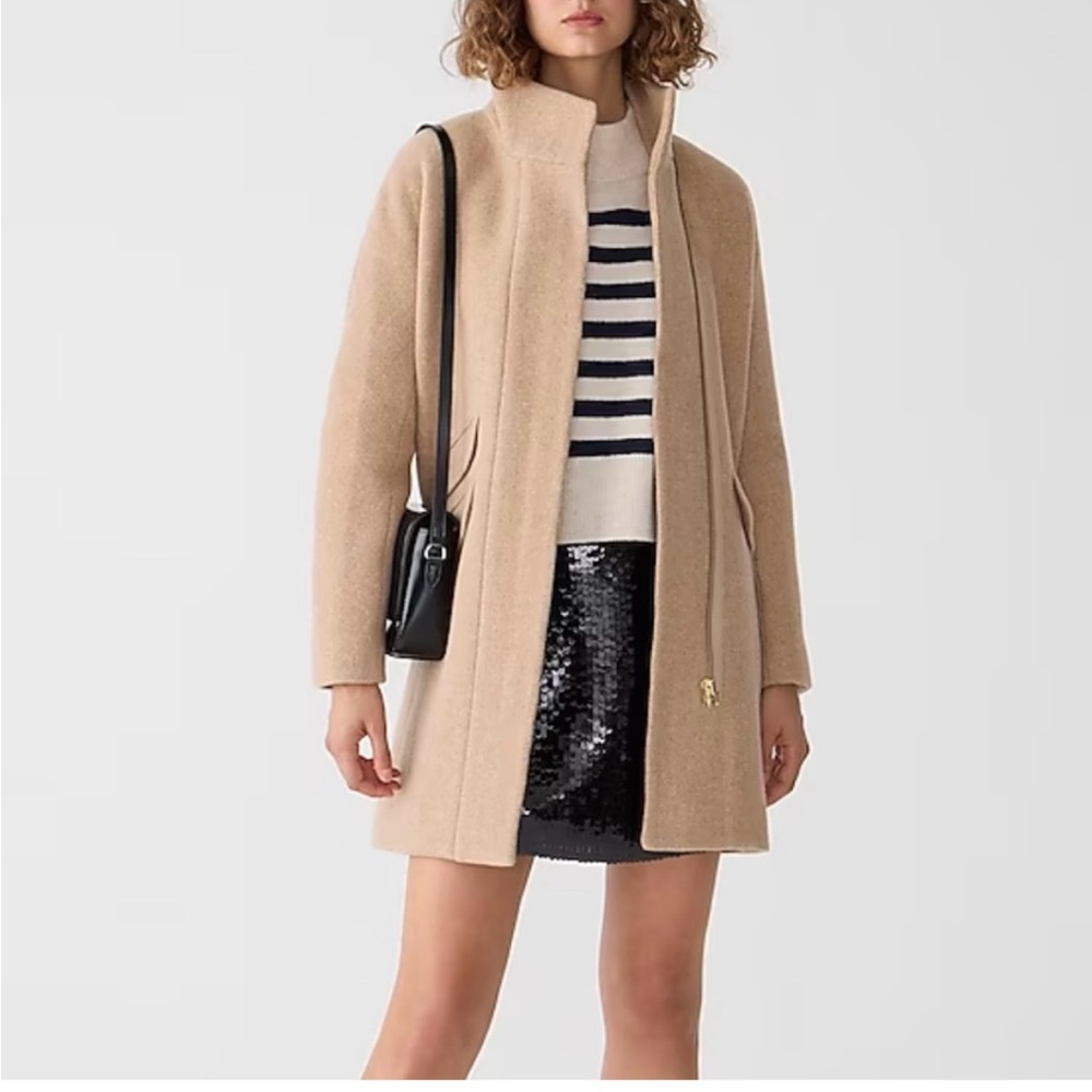 JCrew Women's Cocoon Coat in Italian Stadium-Cloth Wool